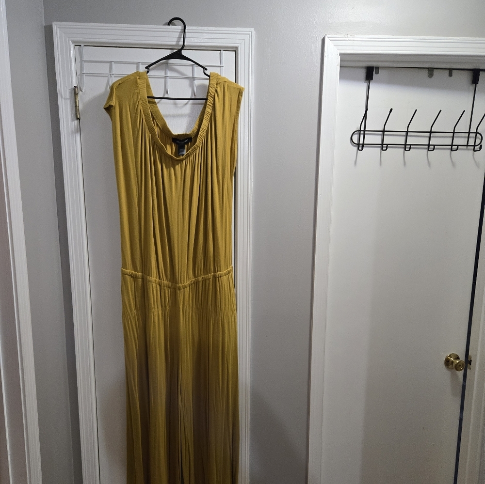 Ashley Stewart Mustard Jumpsuit